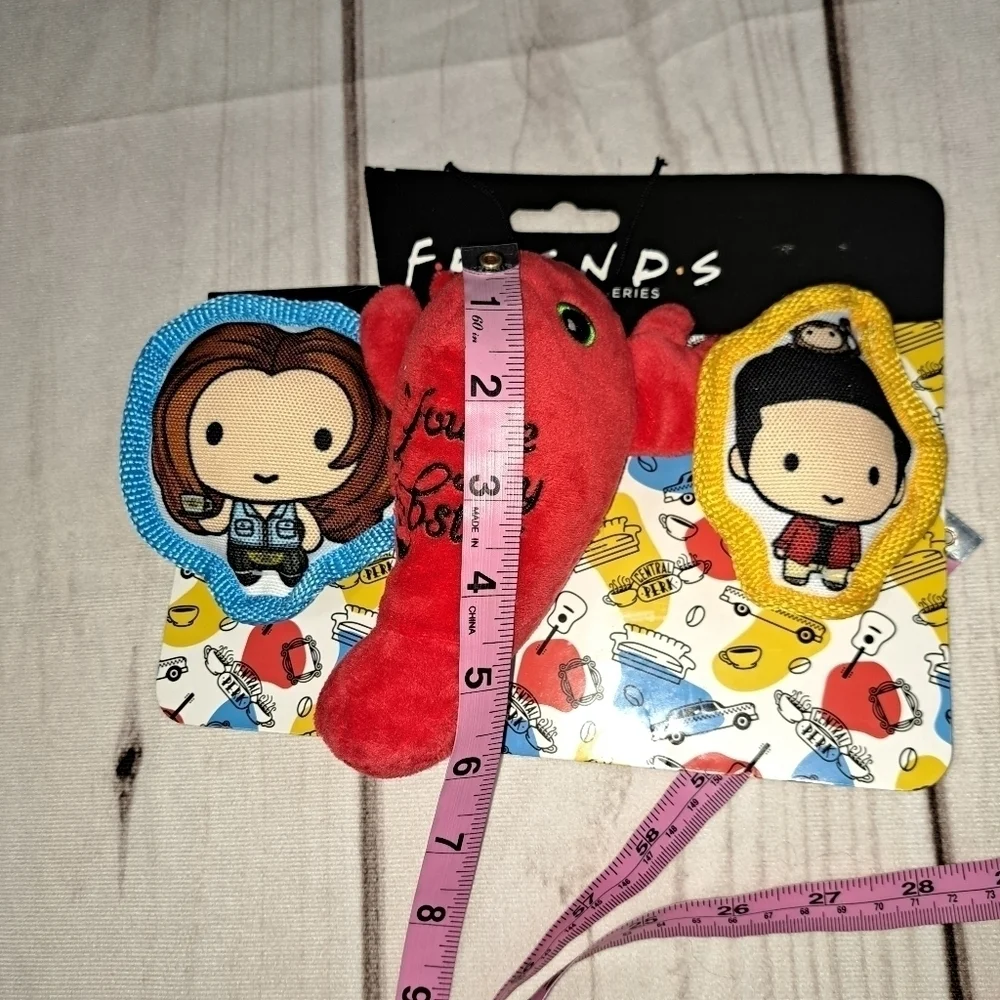 Valentines Friends “You're my lobster“ Rachel & Ross ~ Set Of 3 Squeaky Dog Toy